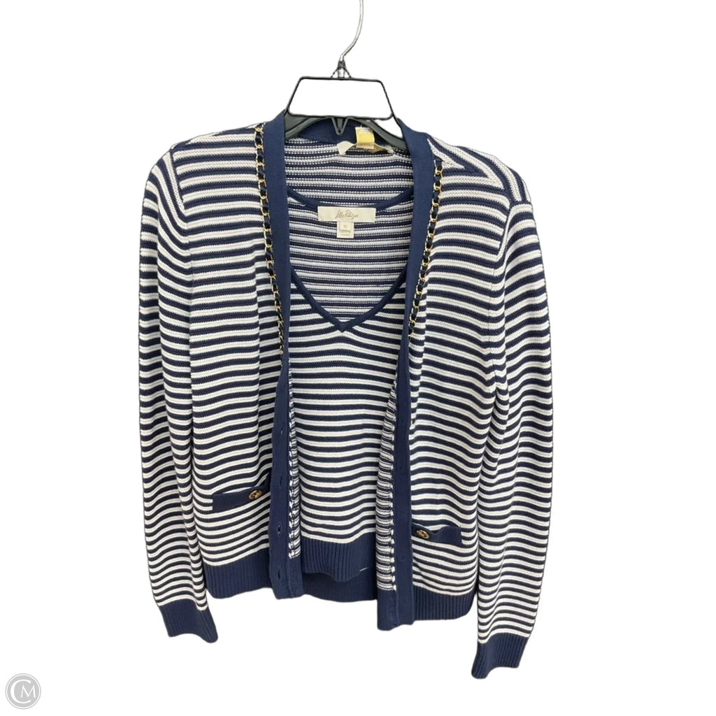 Sweater Cardigan Designer By Lilly Pulitzer In Striped Pattern, Size: M