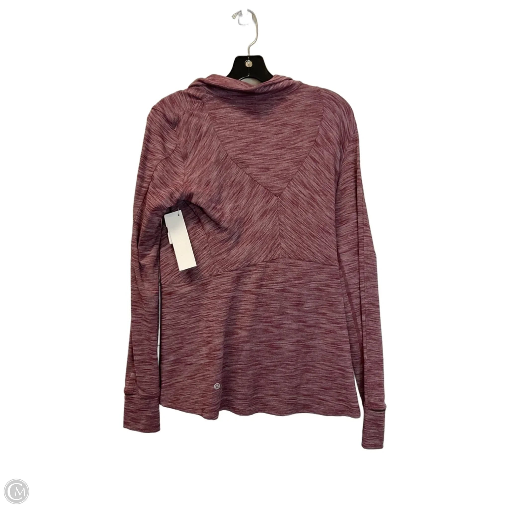 Athletic Top Long Sleeve Collar By Lululemon In Red, Size: 10