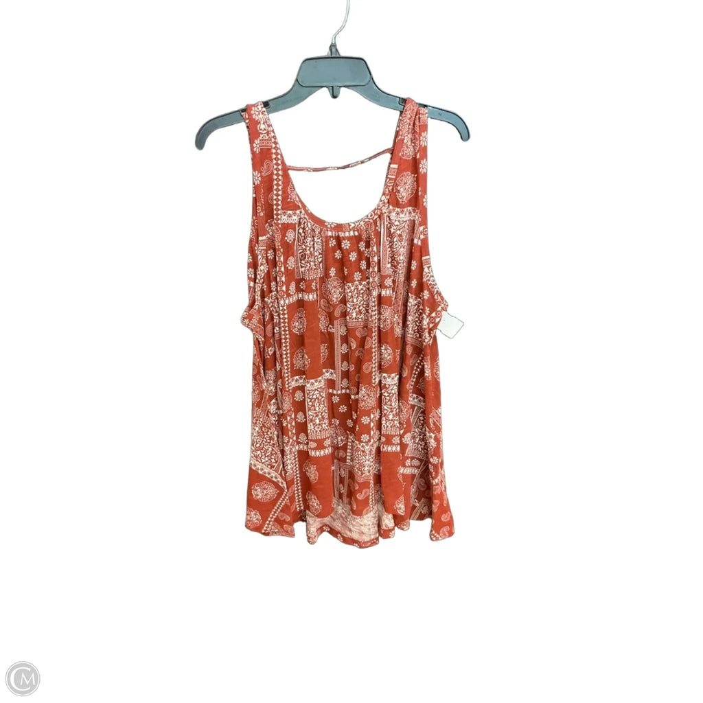 Top Sleeveless By Natural Life In Brown, Size: Xl
