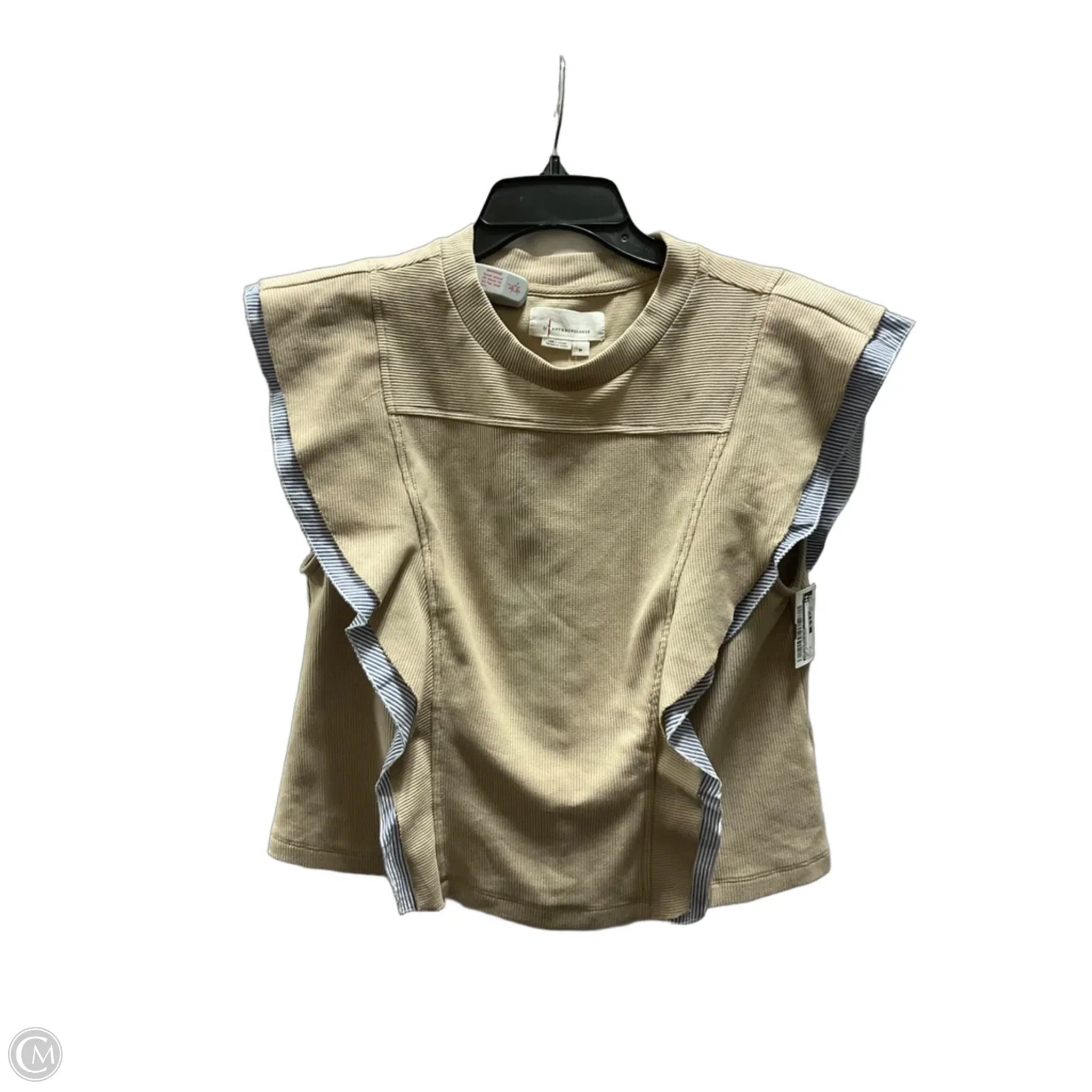 Top Sleeveless By Anthropologie In Beige, Size: M