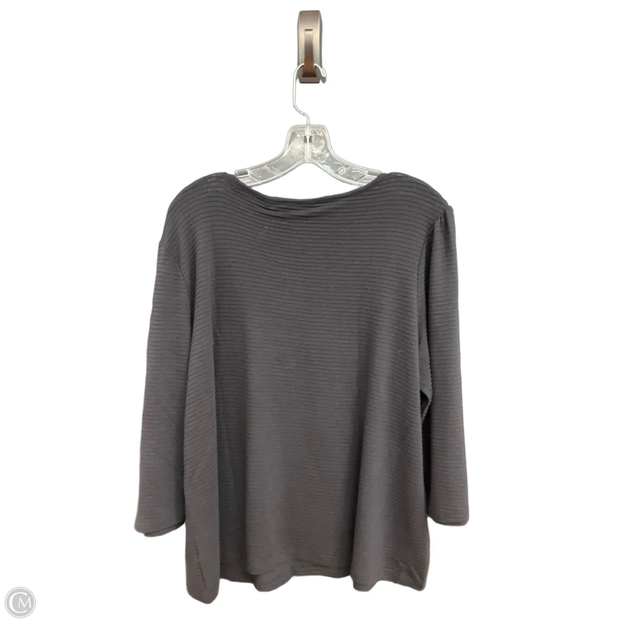 Top 3/4 Sleeve By Liz Claiborne In Black, Size: Xl
