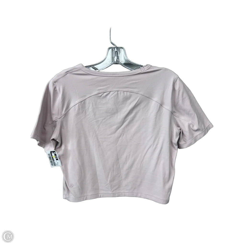 Athletic Top Short Sleeve By Lululemon In Pink, Size: 10