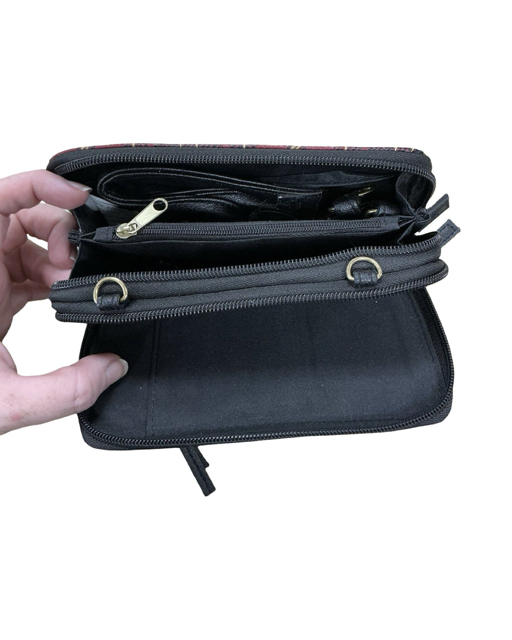 Crossbody By Clothes Mentor In Black & Red, Size:Small