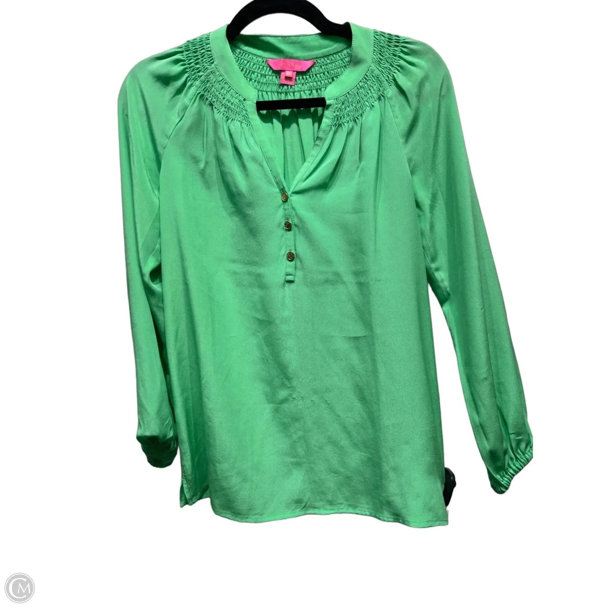 Top Long Sleeve Designer By Lilly Pulitzer In Green, Size: Xxs