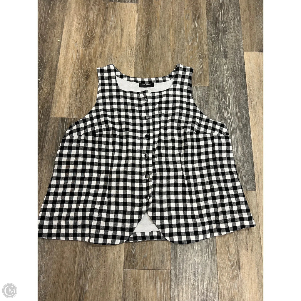 Top Sleeveless By Lane Bryant In Black & White, Size: 22