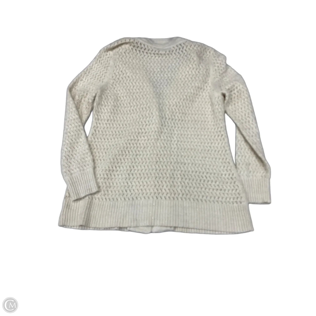 Cardigan By Clothes Mentor In Cream, Size: Lp