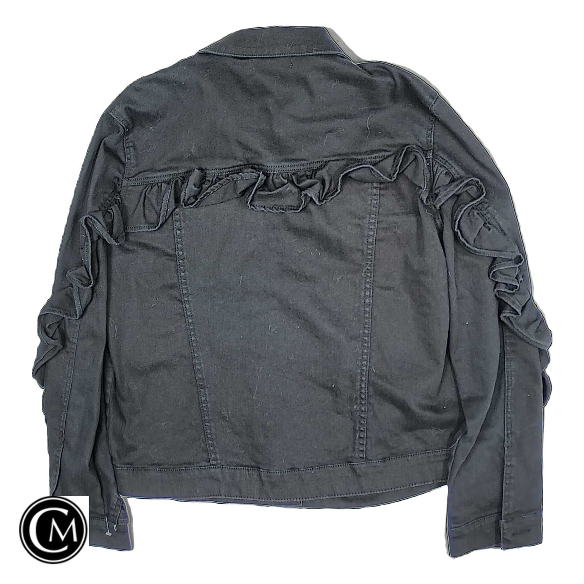 Jacket Denim By Abound In Black Denim, Size: M