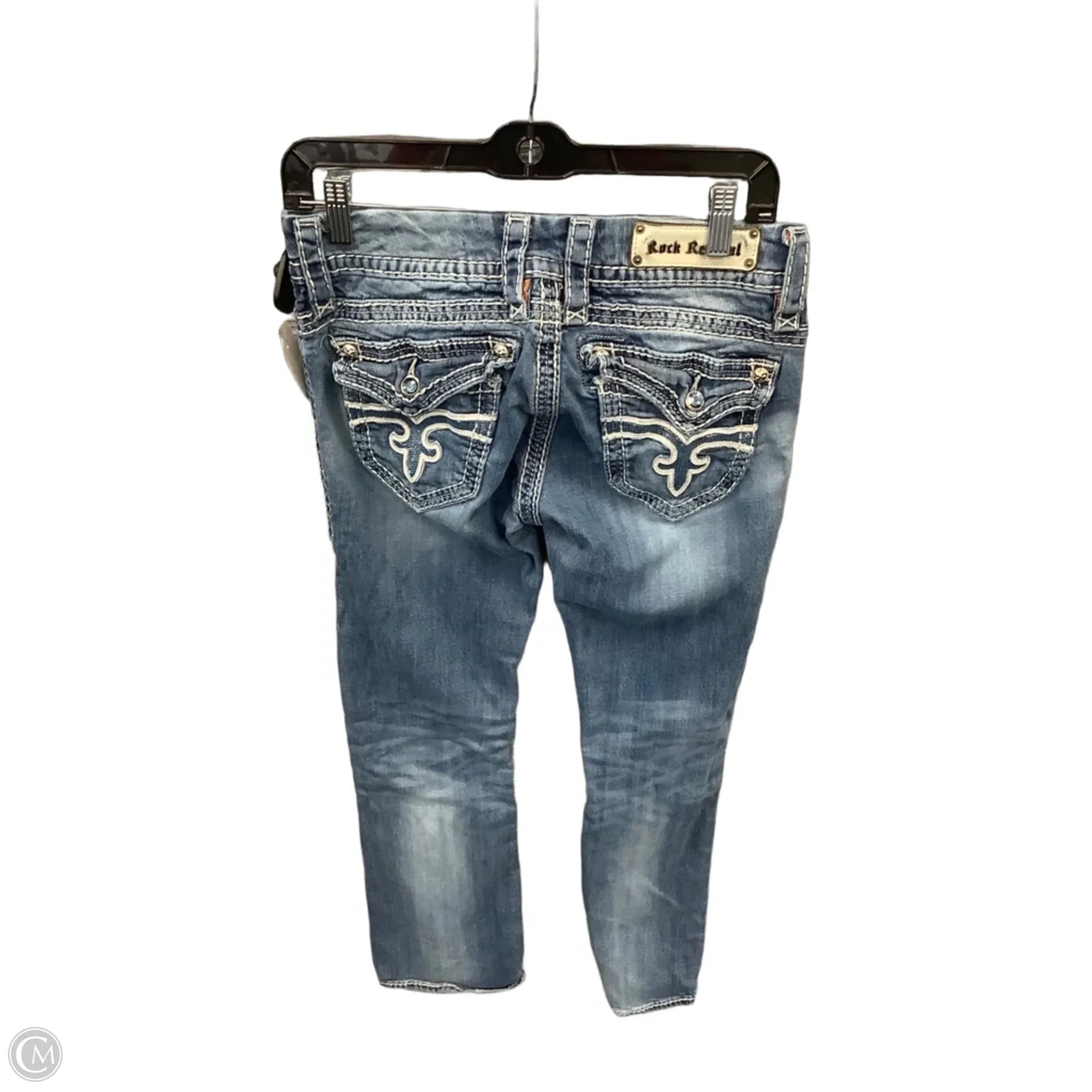 Jeans Boot Cut By Rock Revival In Blue Denim, Size: 6