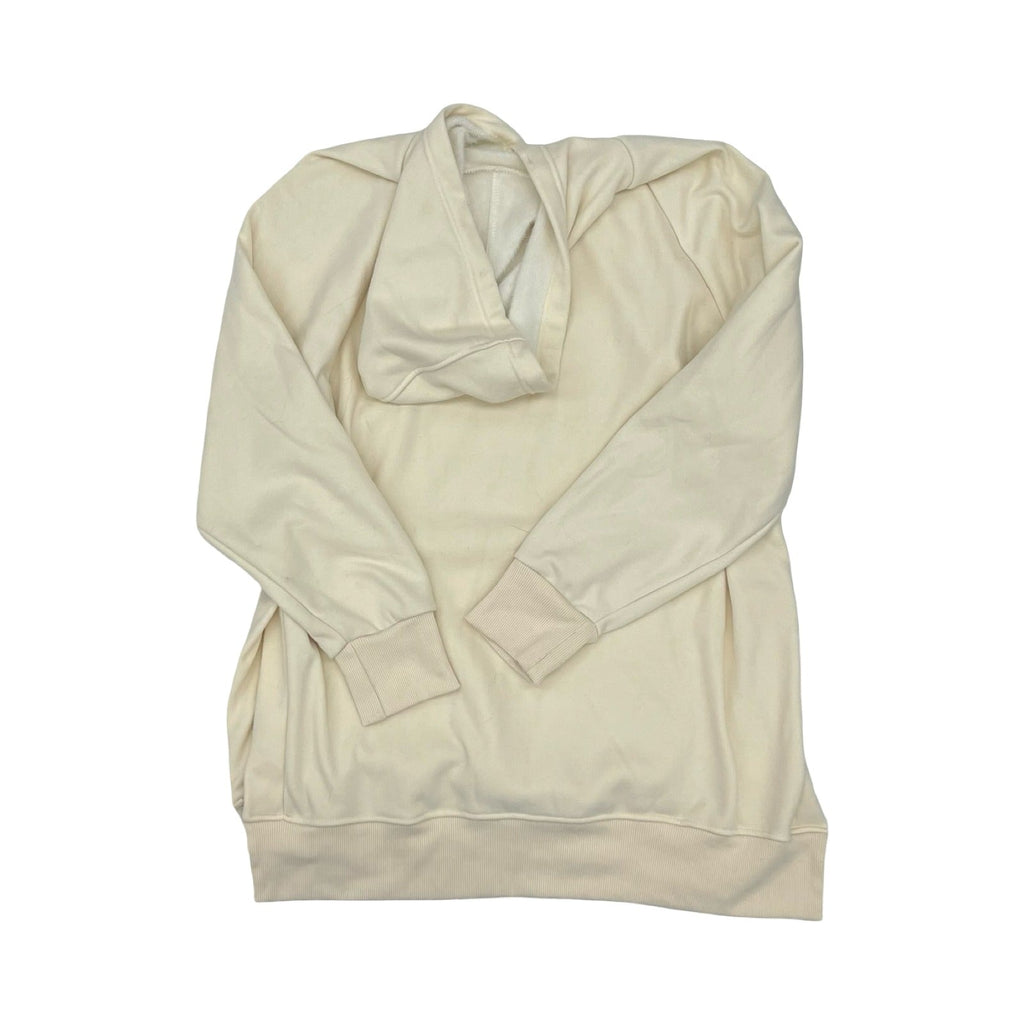 Sweatshirt Hoodie By Clothes Mentor In Cream, Size:Xl