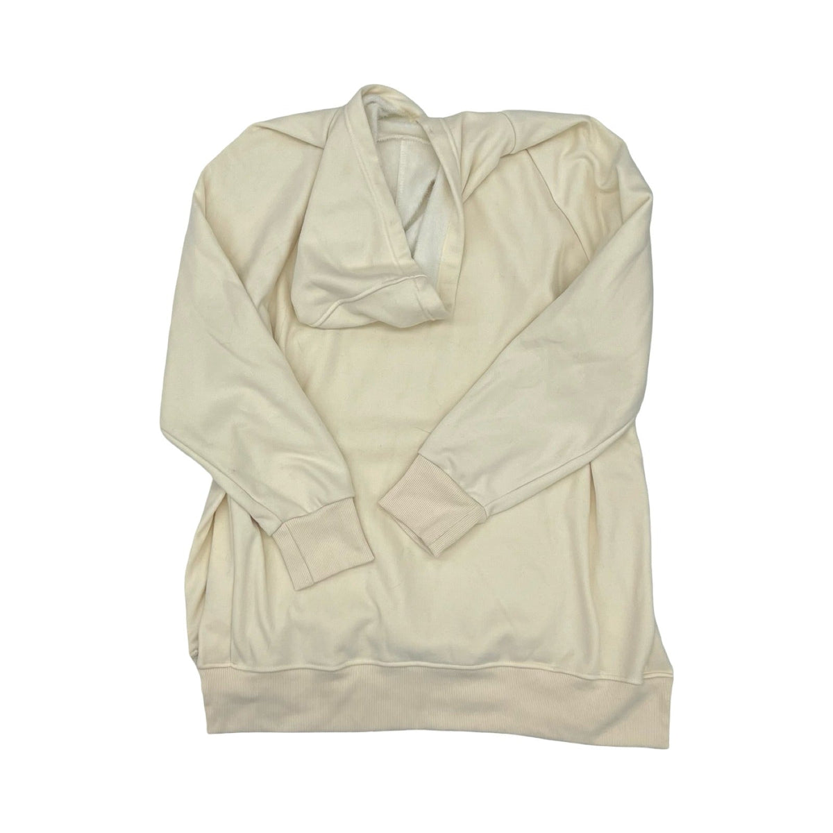 Sweatshirt Hoodie By Clothes Mentor In Cream, Size:Xl