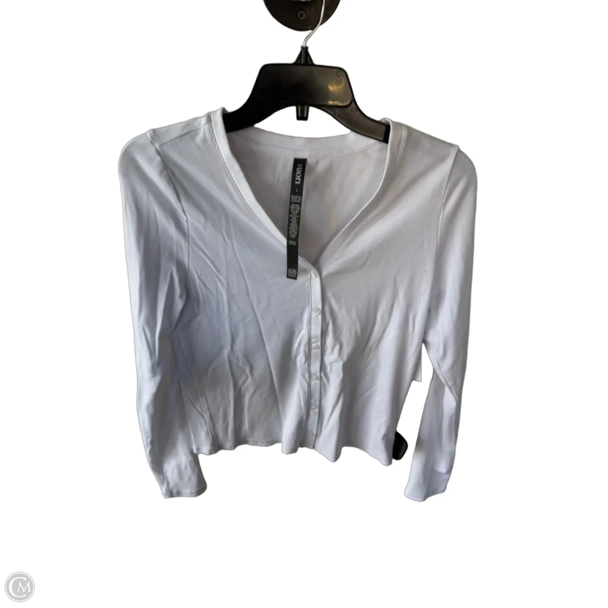Athletic Top Long Sleeve Crewneck By Vuori In White, Size: L