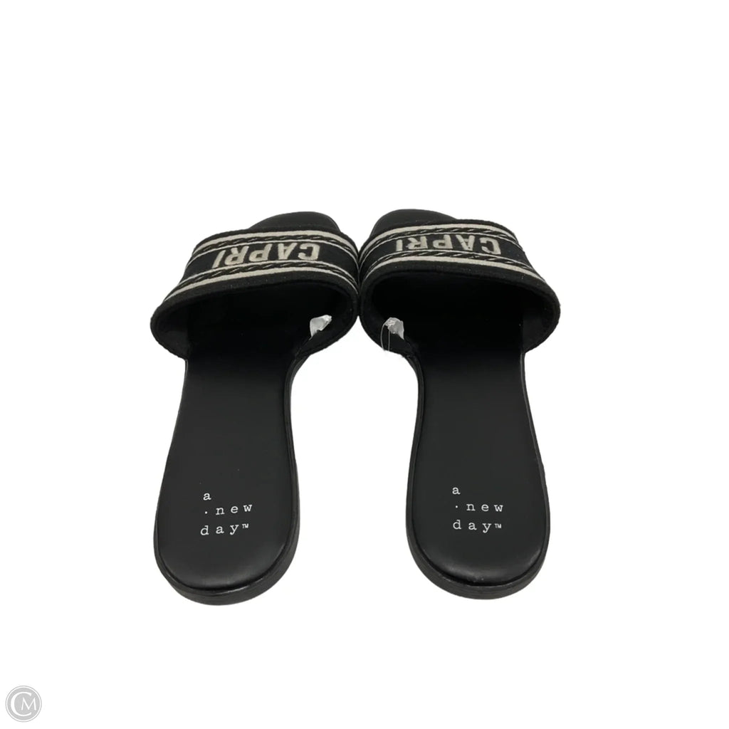 Sandals Flats By A New Day In Black, Size: 6.5