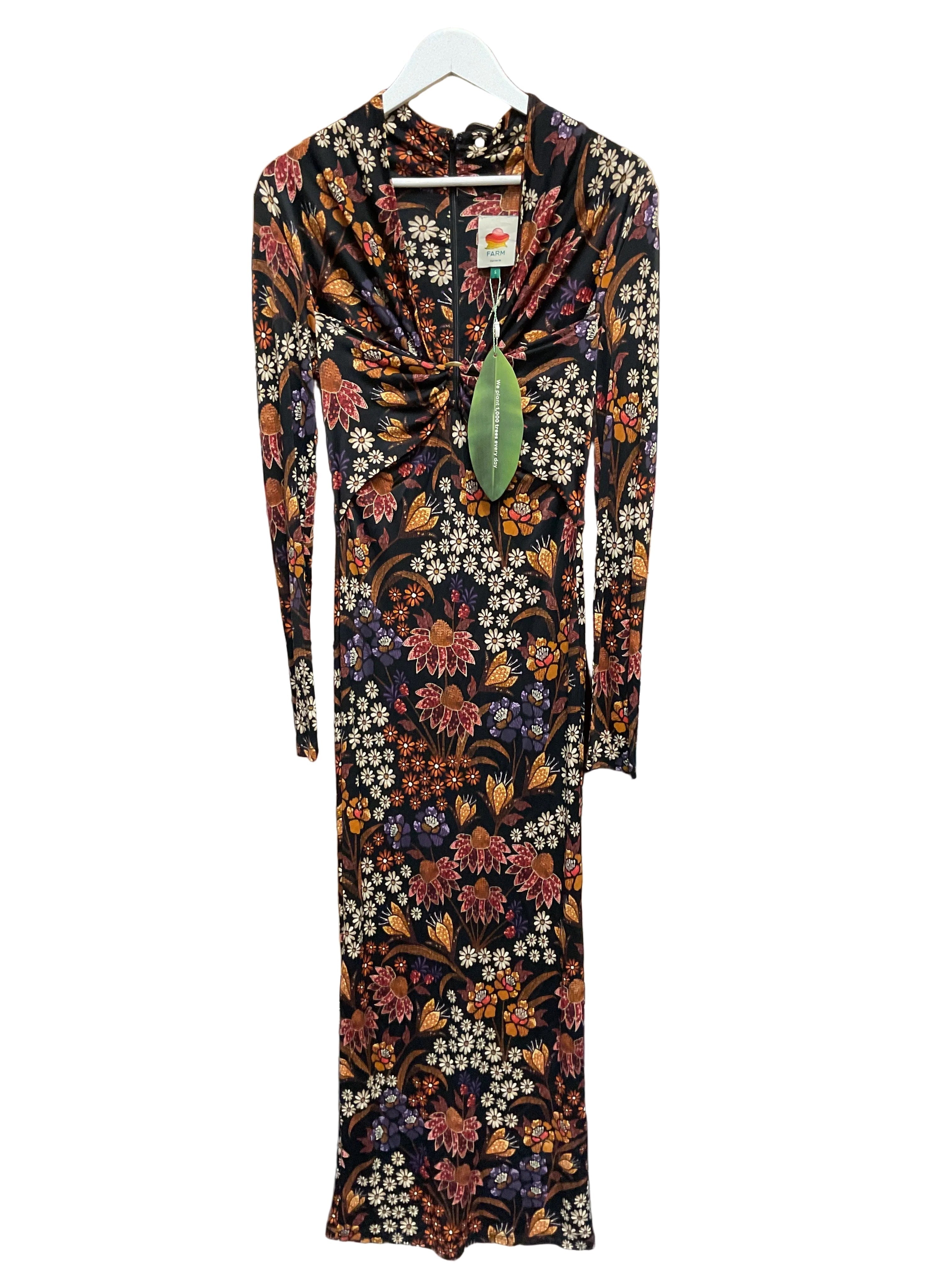 Dress Designer By Farm Rio In Floral Print, Size:S