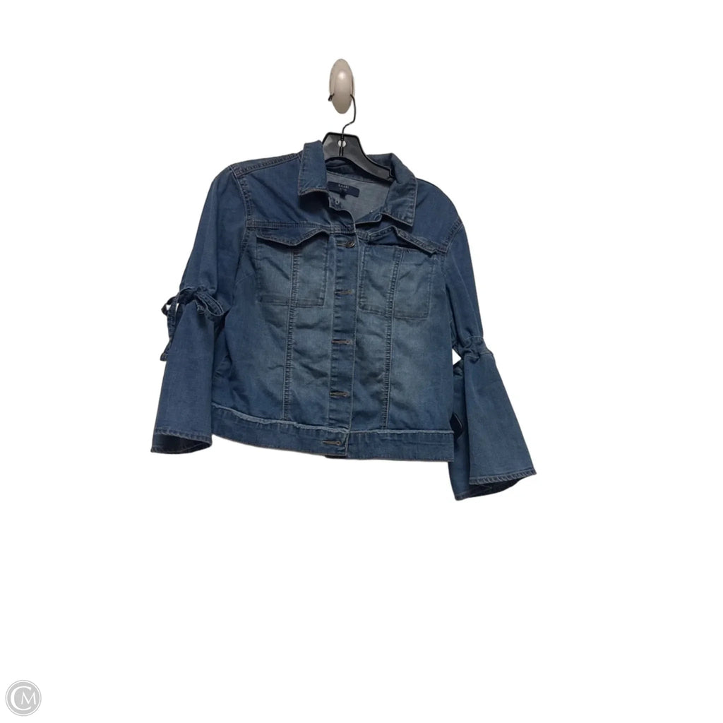 Jacket Shirt By Kaari Blue In Blue Denim, Size: Mp
