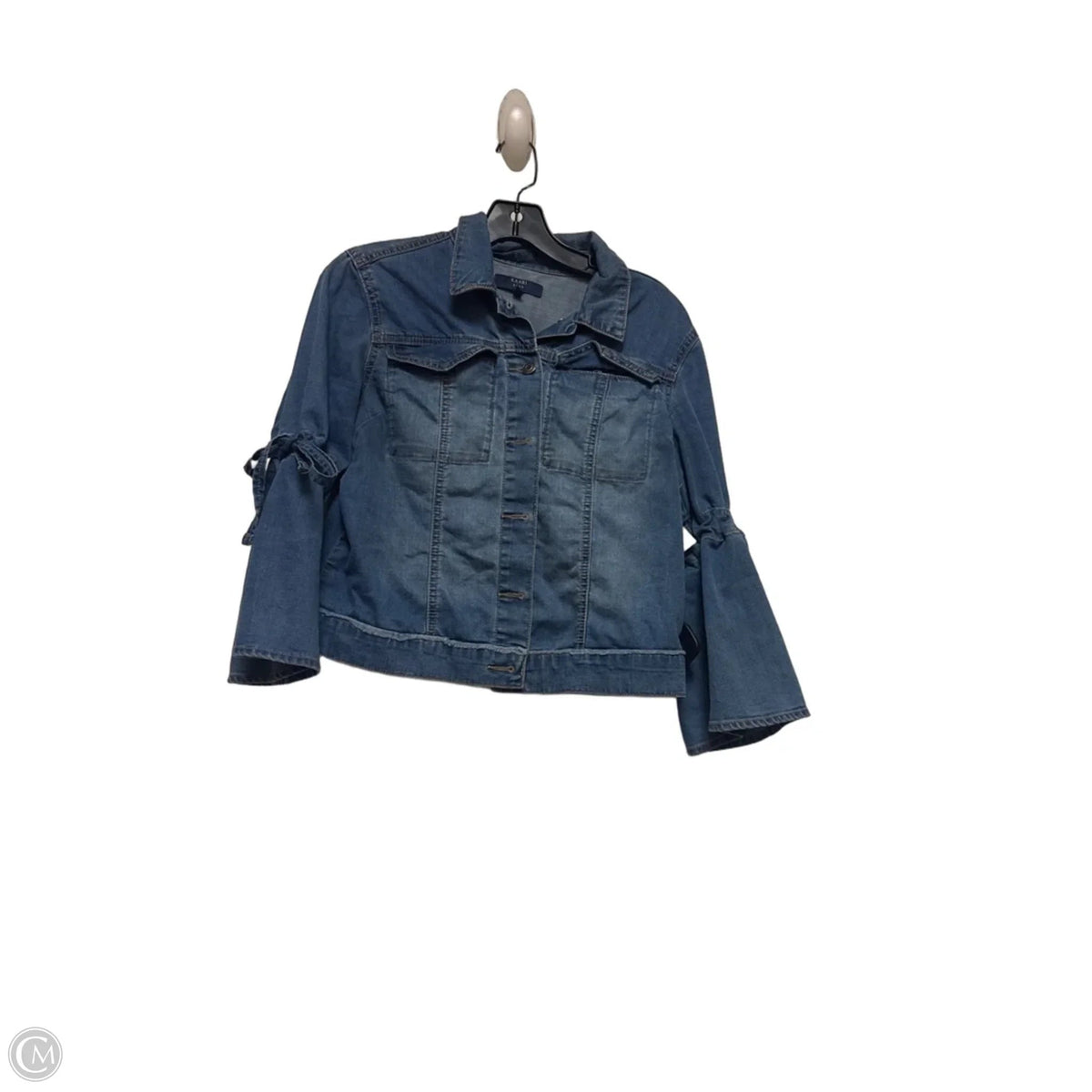 Jacket Shirt By Kaari Blue In Blue Denim, Size: Mp