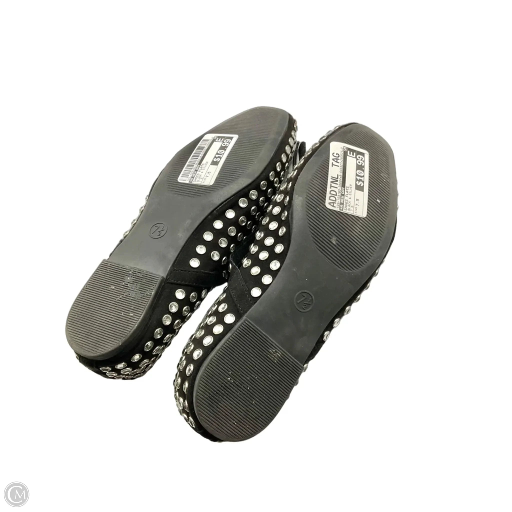 Shoes Flats By A New Day In Black & Silver, Size: 7.5