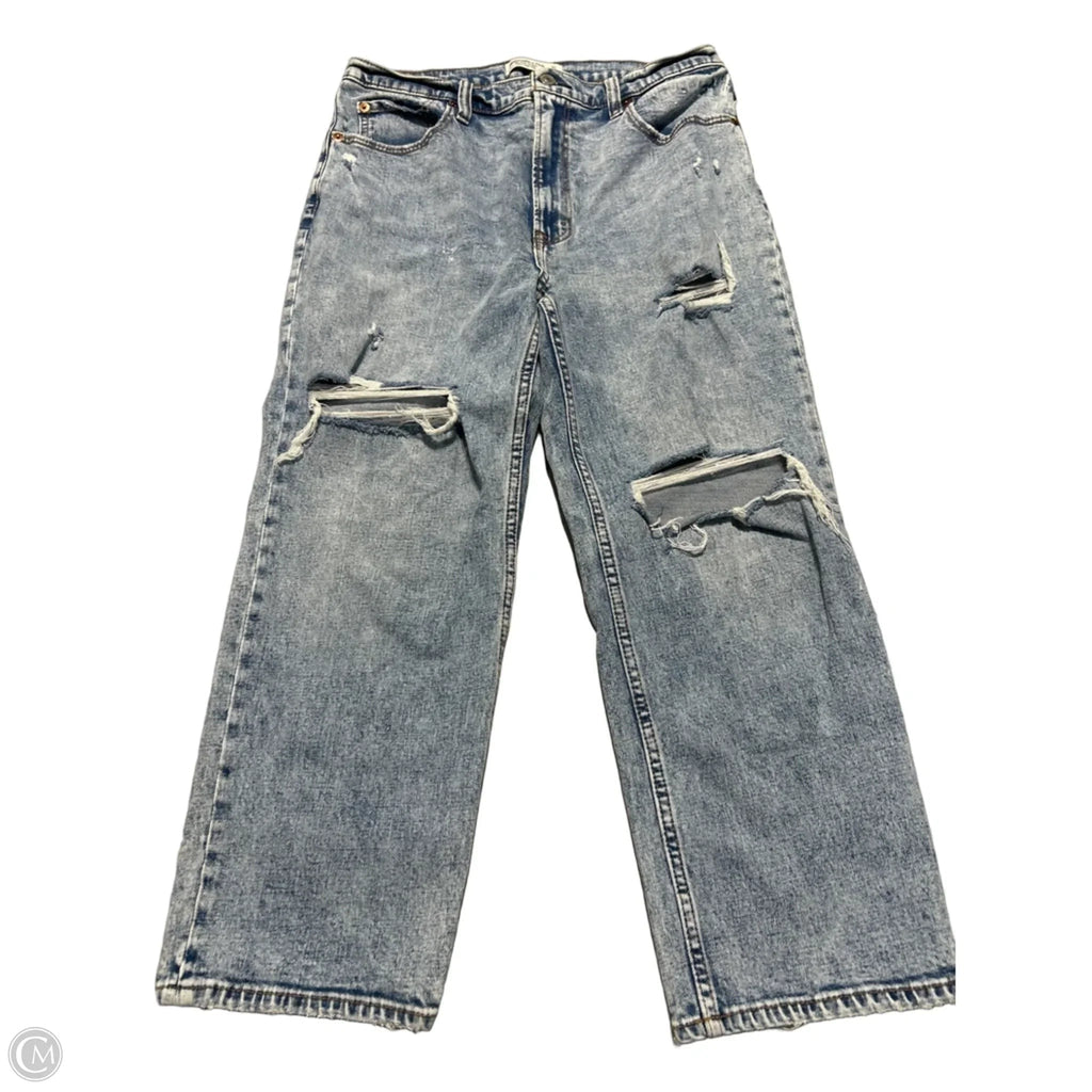 Jeans Skinny By Abercrombie And Fitch In Blue Denim, Size: 12