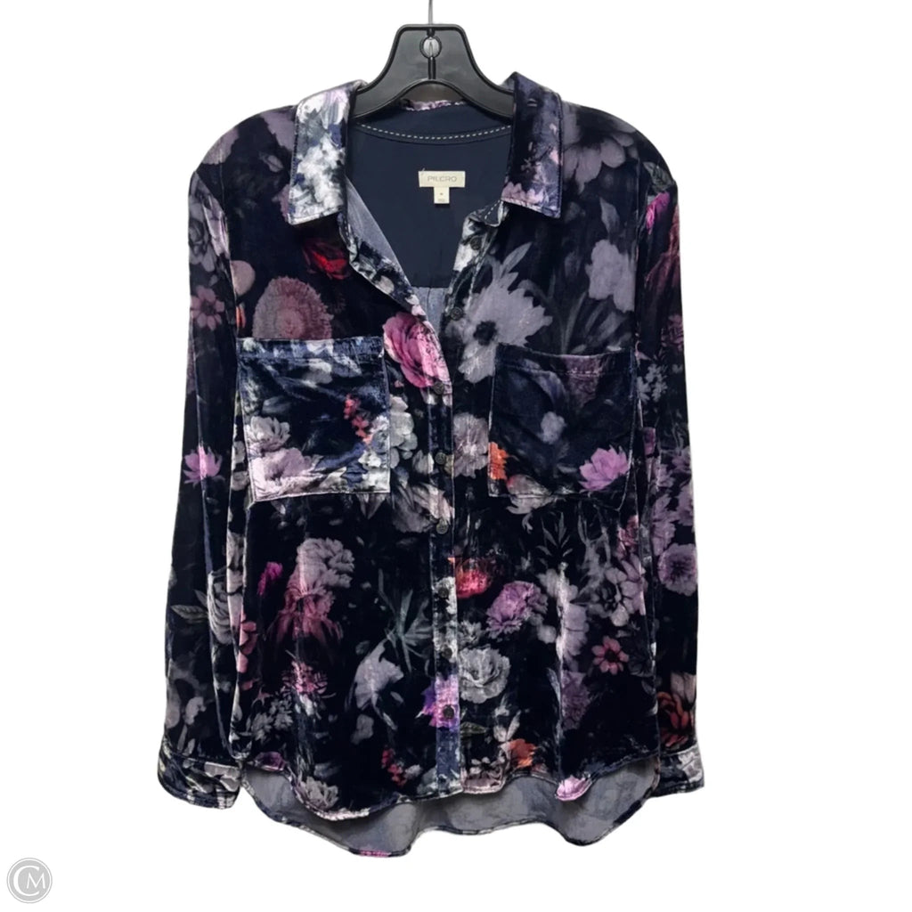 Top Long Sleeve By Pilcro In Floral Print, Size: M