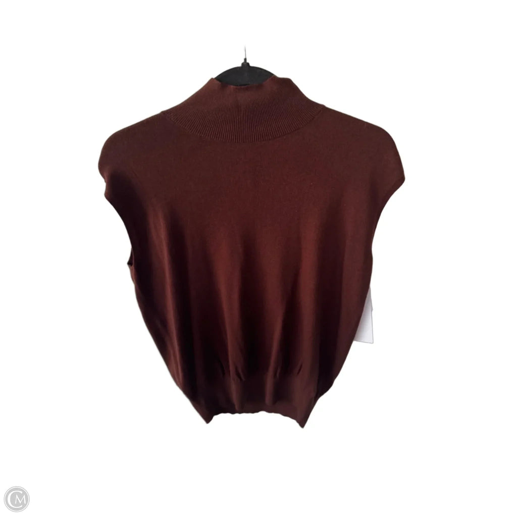 Vest Sweater By Ann Taylor In Brown, Size: Xxs