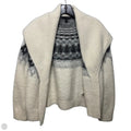 Alpaca Blend Sweater Cardigan By Banana Republic In Cream & Grey, Size: S