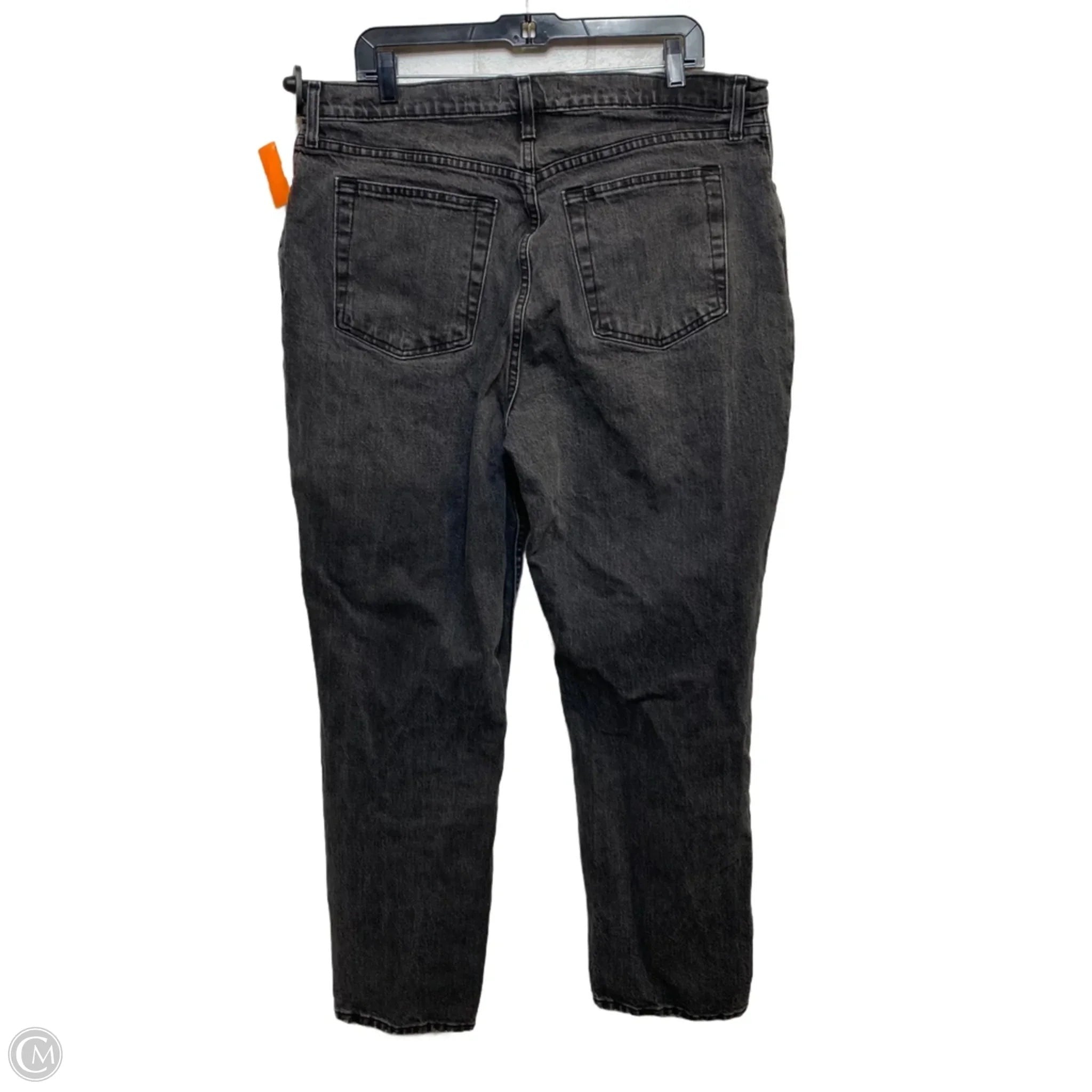 Jeans Straight By Abercrombie And Fitch In Black Denim, Size: 16