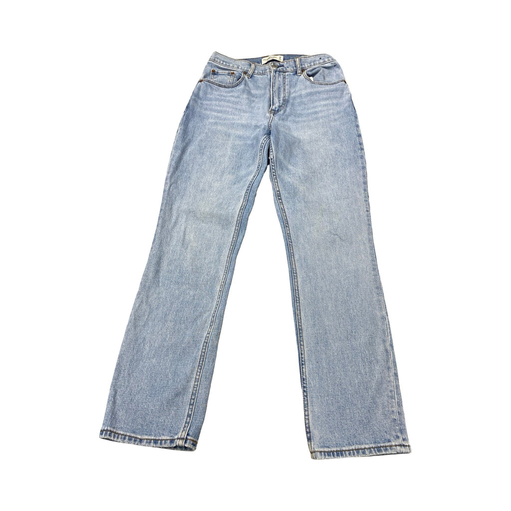 Jeans Straight By Abercrombie And Fitch In Blue Denim, Size:6P