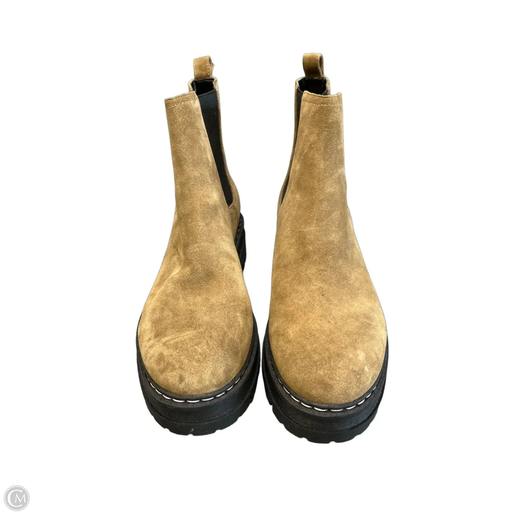Boots Ankle Flats By Marc Fisher In Brown, Size: 9