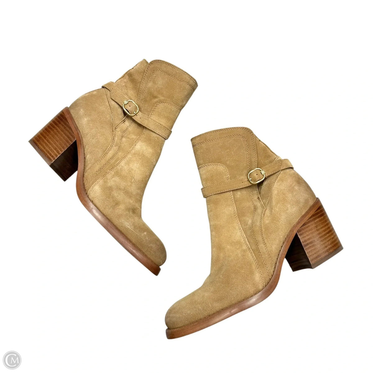 Boots Knee Heels By Sam Edelman In Tan, Size: 7.5