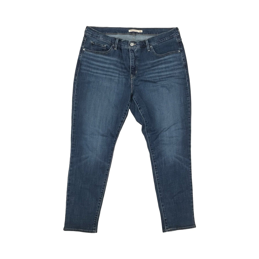 Jeans Skinny By Levis In Blue Denim, Size:18