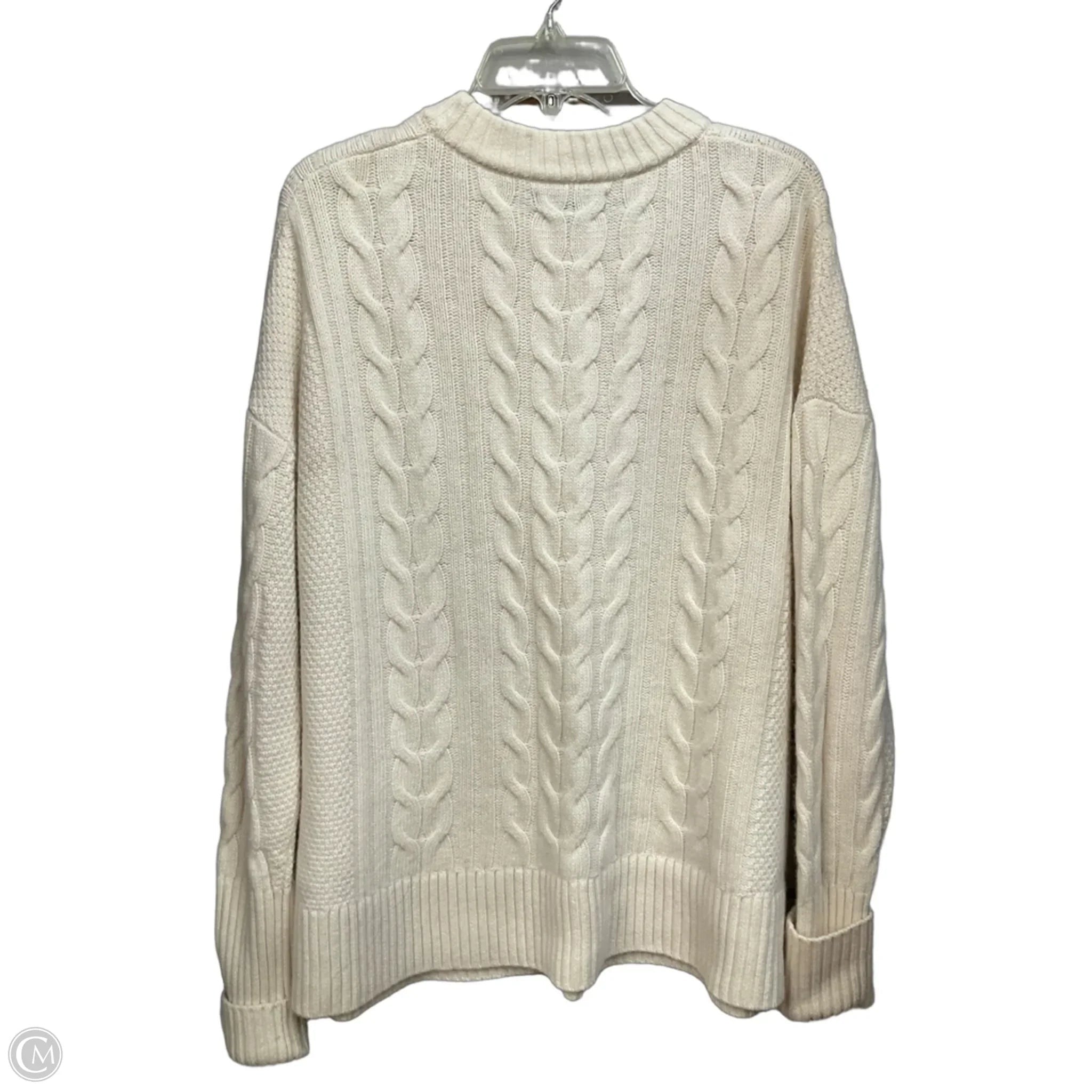 Sweater By Banana Republic In Cream, Size: L