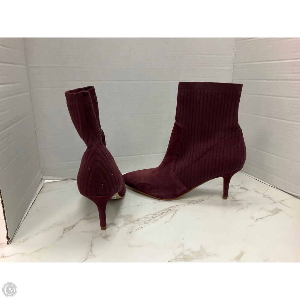 Boots Ankle Heels By Marc Fisher In Purple, Size: 8.5
