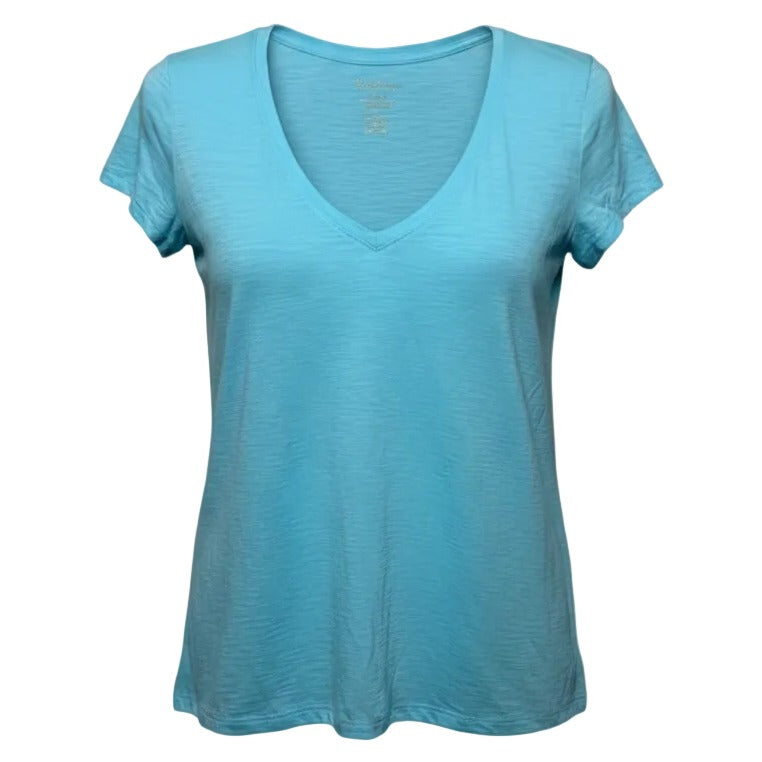 Top Short Sleeve Designer By Lilly Pulitzer In Blue, Size: XXS