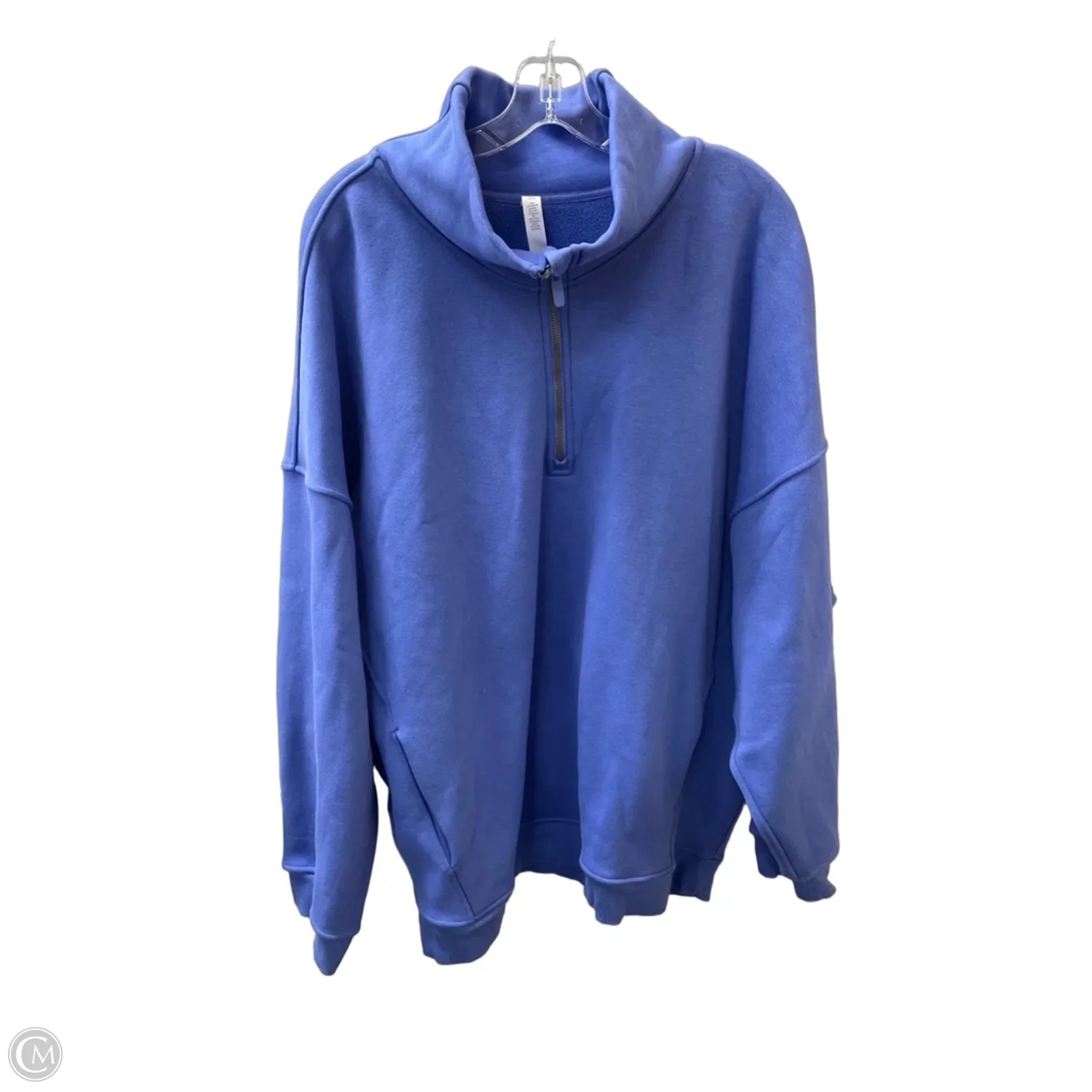 Athletic Sweatshirt Collar By Lululemon In Blue, Size: Xl