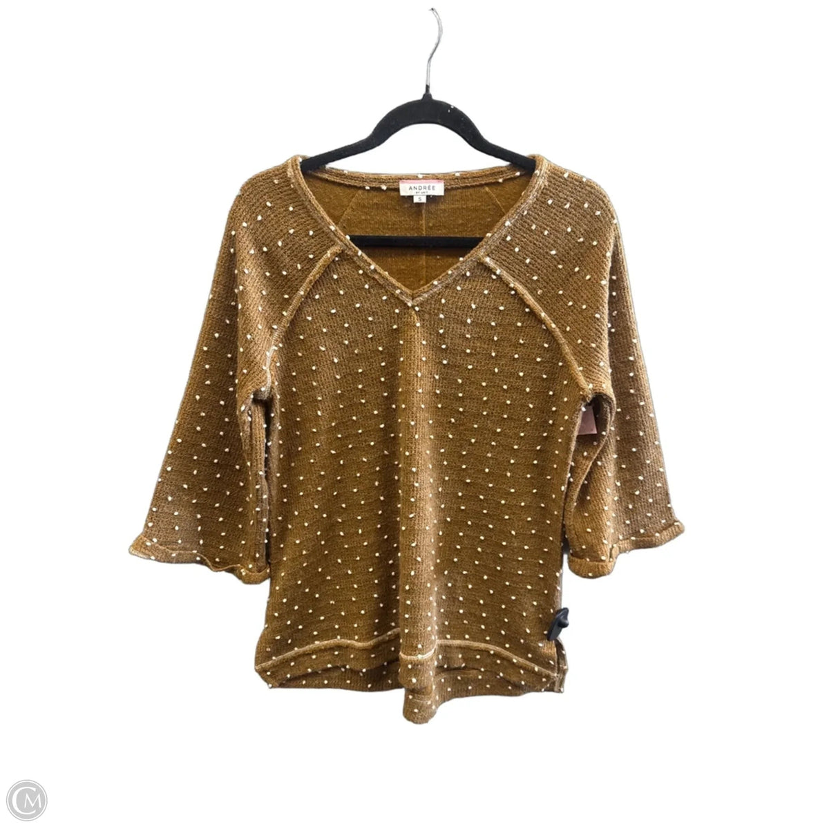 Top Long Sleeve By Andree By Unit In Brown, Size: S