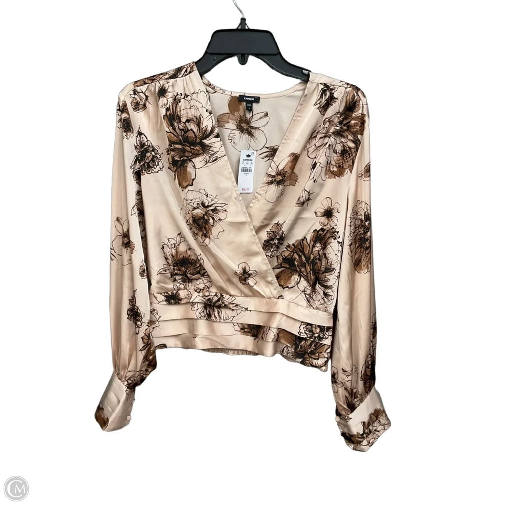 Blouse 3/4 Sleeve By Express In Floral Print, Size: S