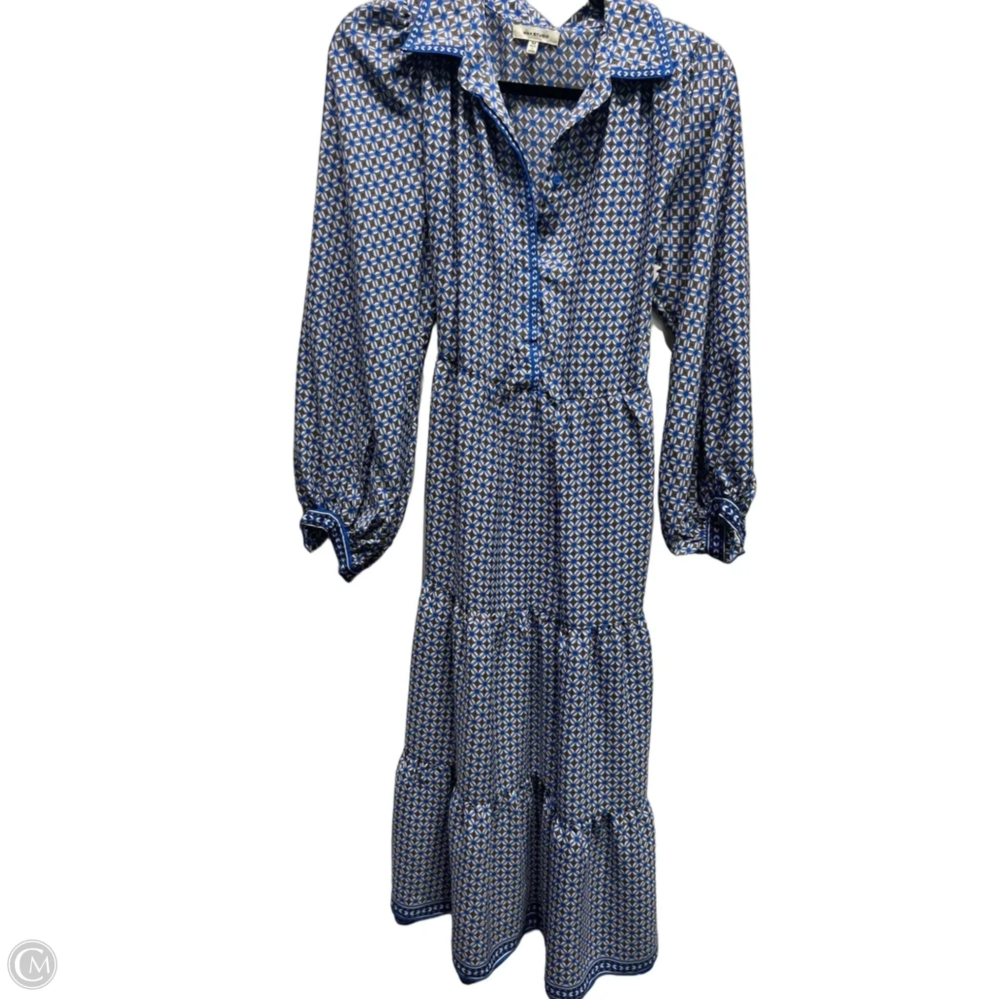 Dress Casual Midi By Max Studio In Blue & Brown, Size: M