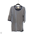 Tunic Long Sleeve By Sts Blue In Blue & White, Size: Xl