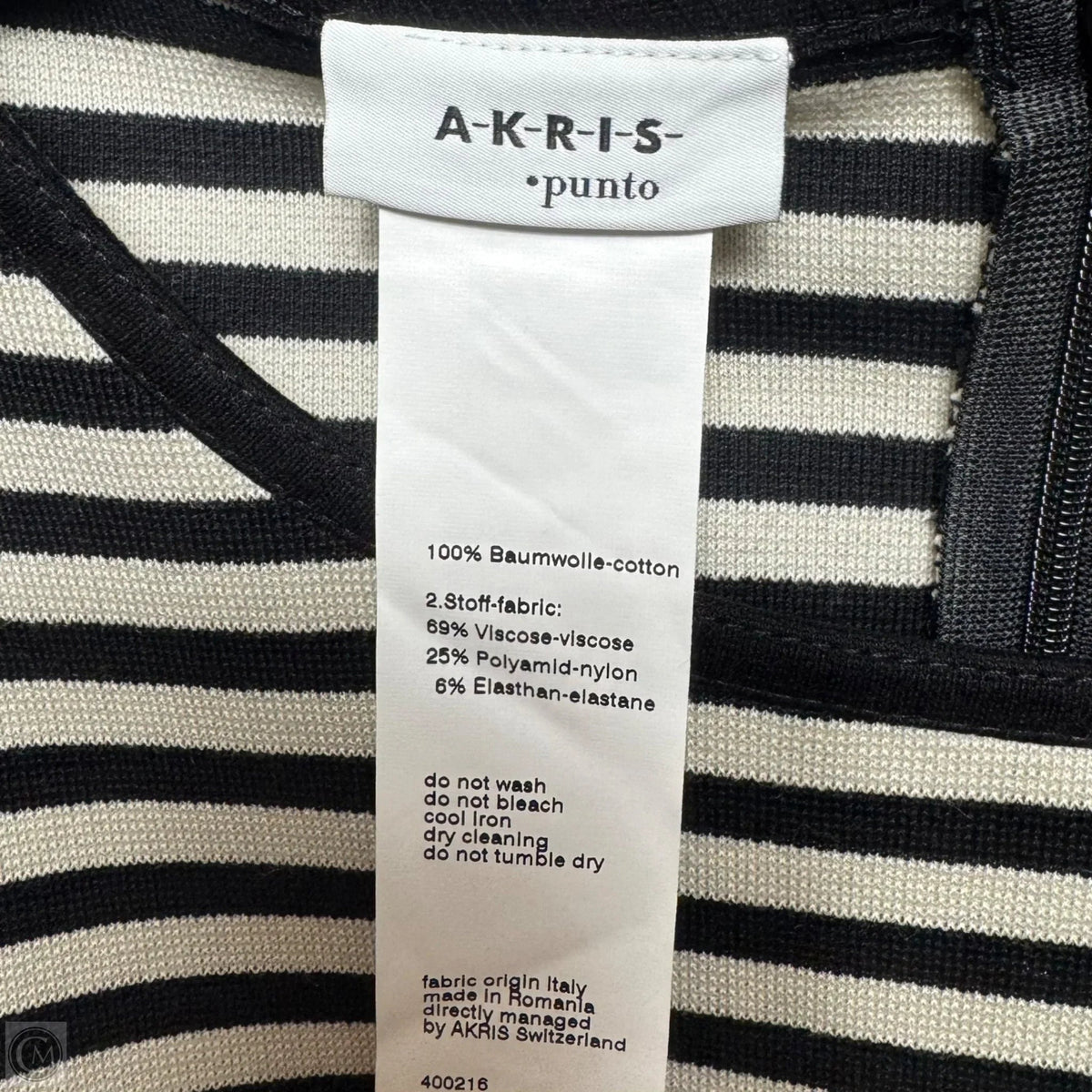 Top Sleeveless By Akris In Striped Pattern, Size: 14