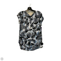 Top Short Sleeve By Alfani In Black & Blue, Size: M