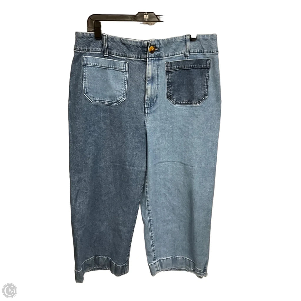 Jeans Wide Leg By Maeve In Blue Denim, Size: 18