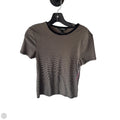 Top Short Sleeve Basic By Lauren By Ralph Lauren In Black & Tan, Size: M