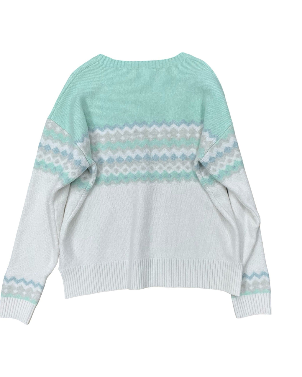Sweater By 525 In Green & White, Size:L