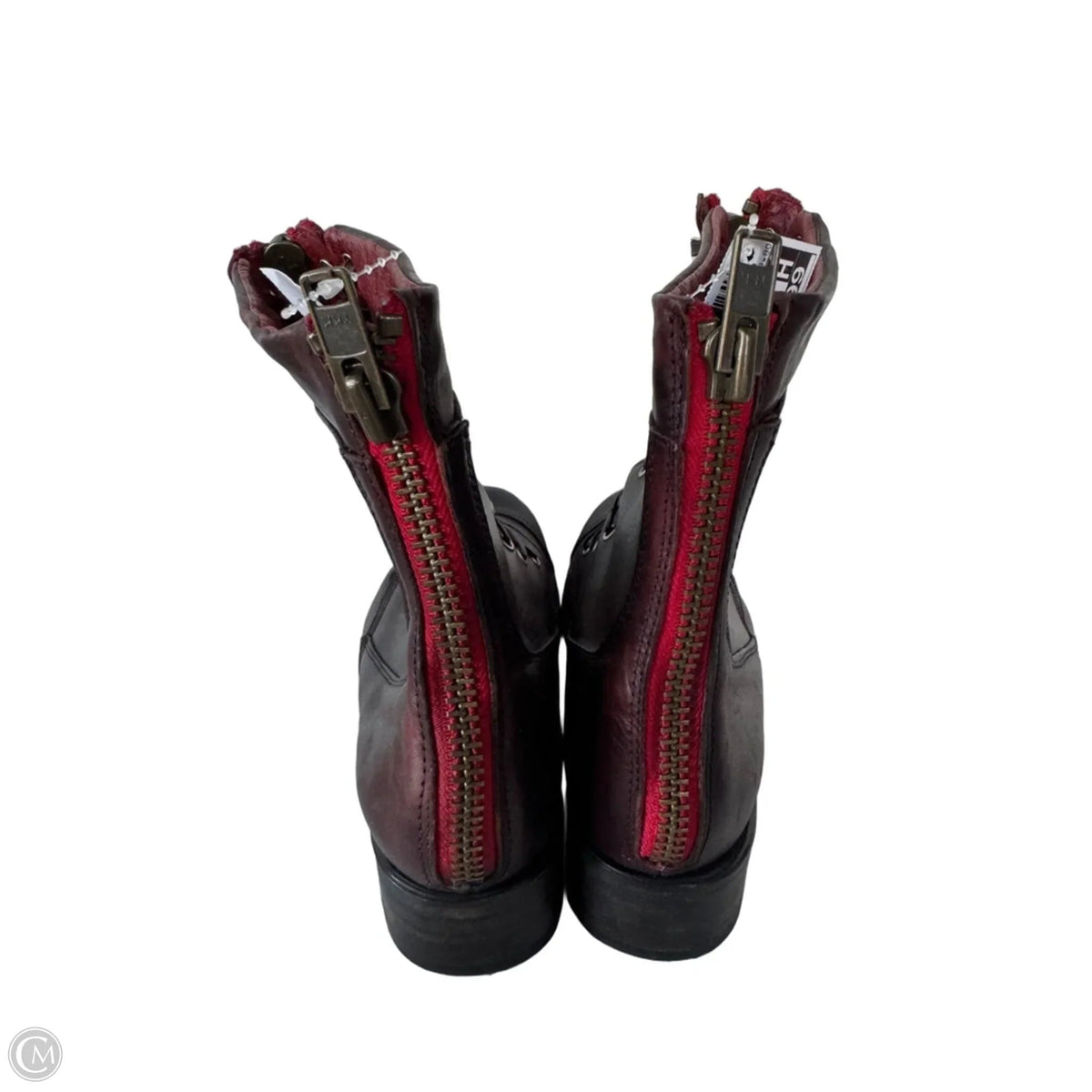 Boots Mid-calf Flats By Freebird In Maroon, Size: 12