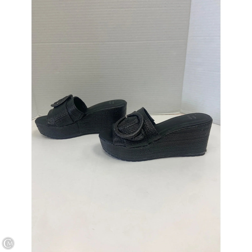 Shoes Heels Wedge By A New Day In Black, Size: 6