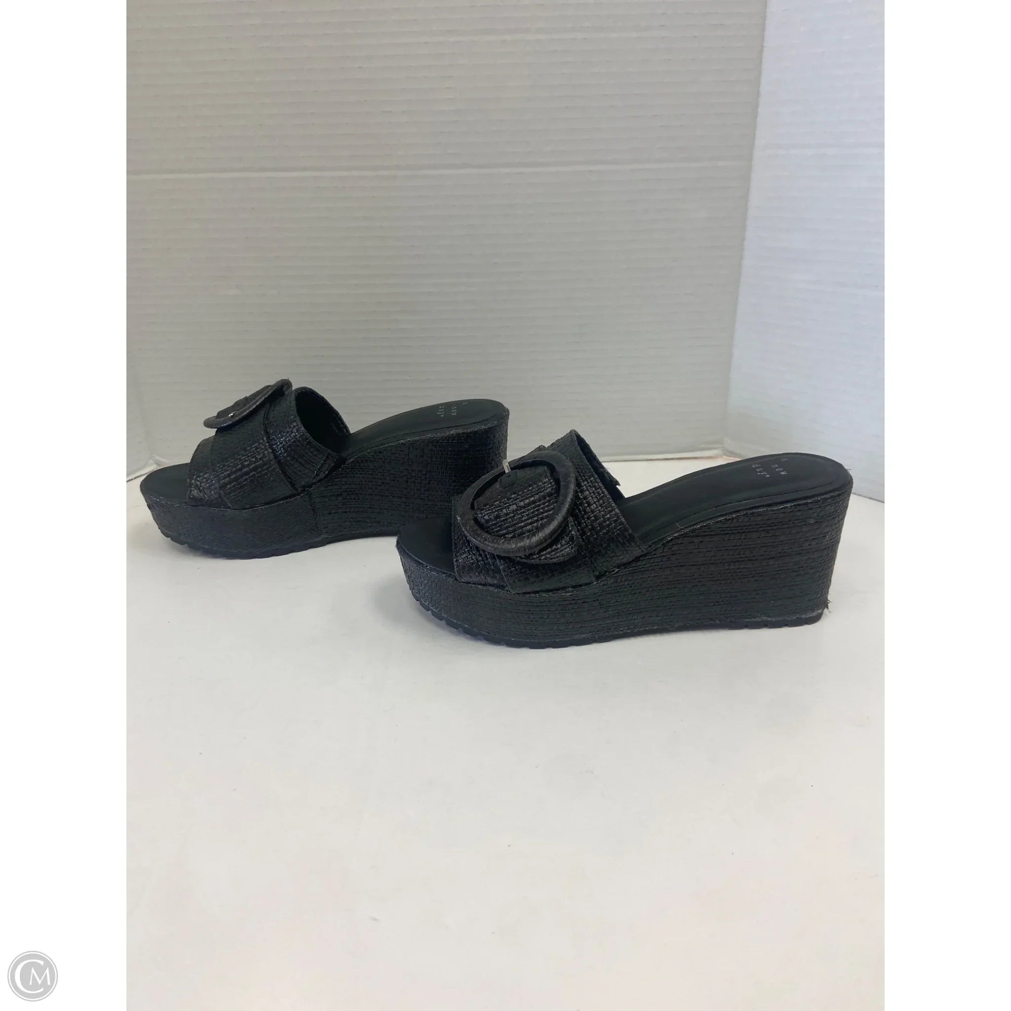Shoes Heels Wedge By A New Day In Black, Size: 6