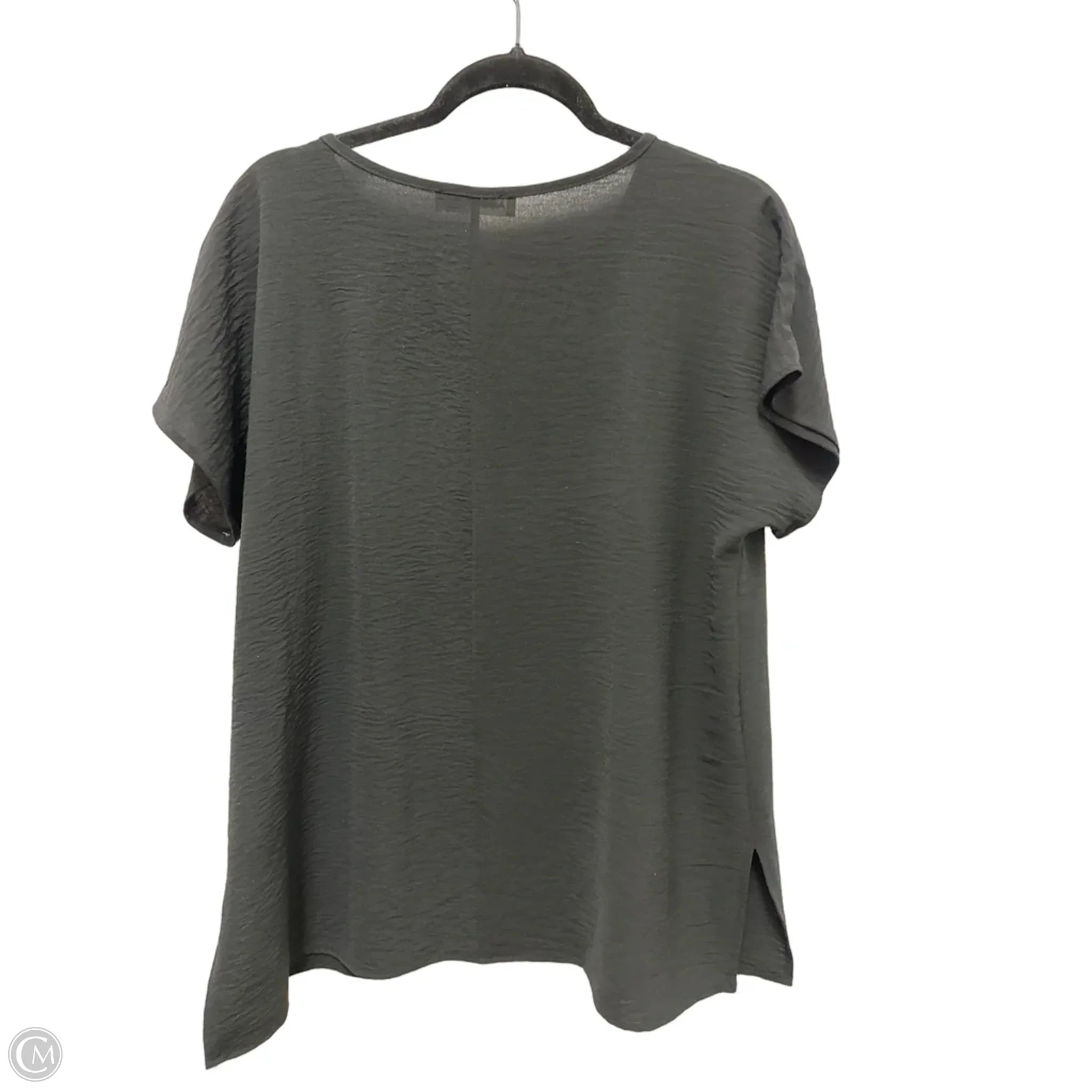 Top Short Sleeve By Accent In Black, Size: M