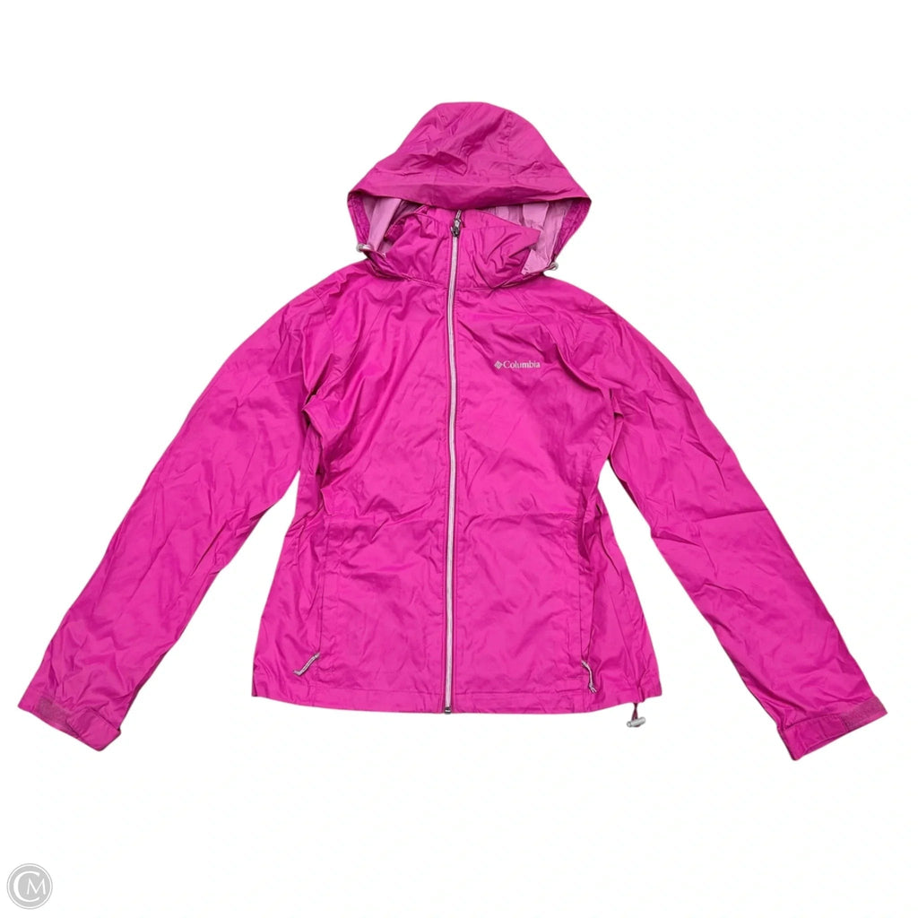 Jacket Windbreaker By Columbia In Pink, Size: M