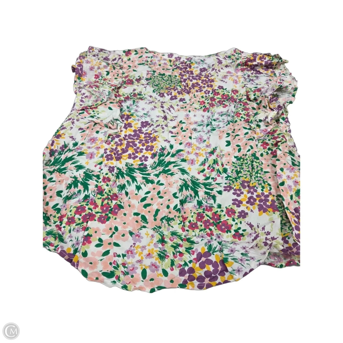 Top Short Sleeve By Maurices In Floral Print, Size: Xl