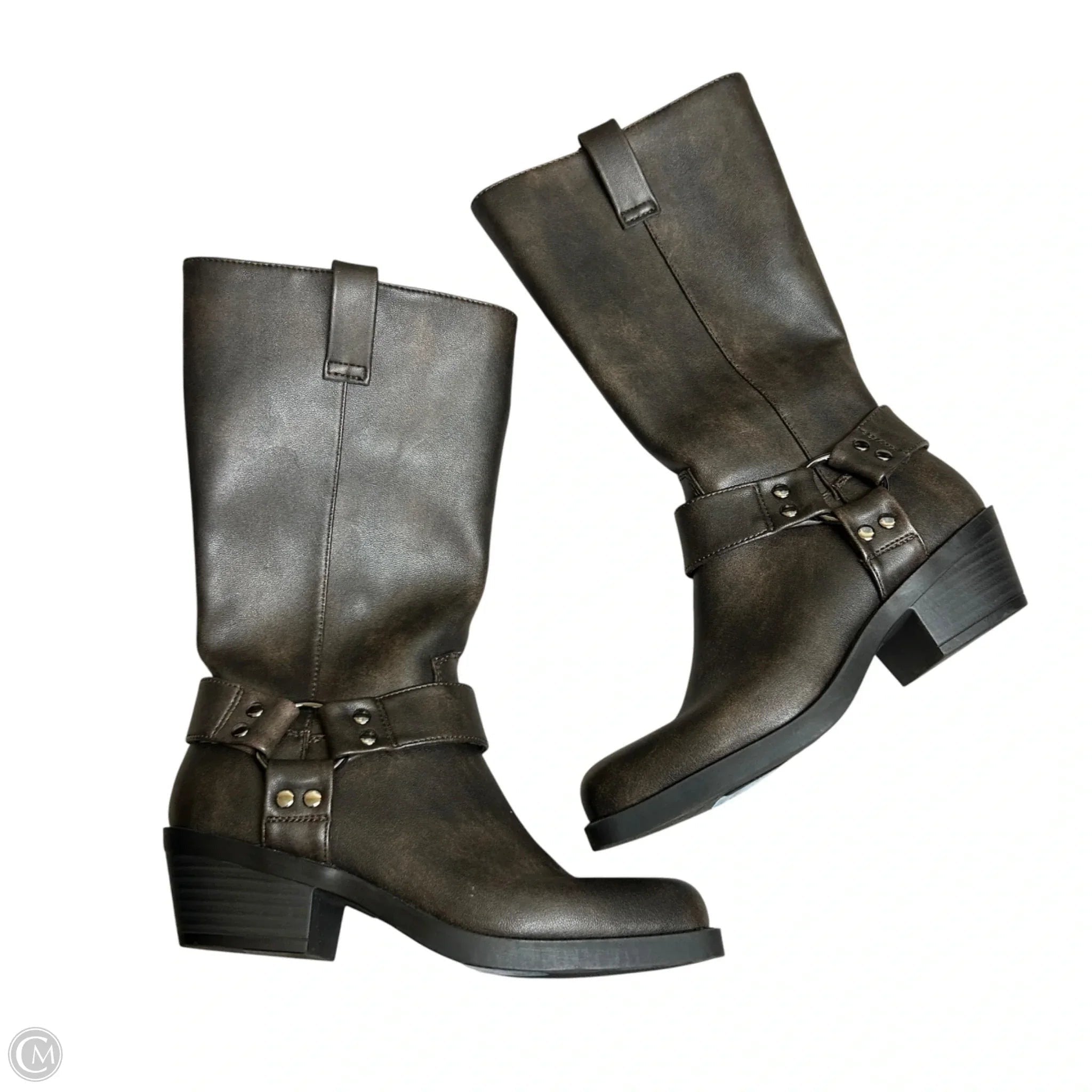 Boots Mid-calf Heels By Time And Tru In Brown, Size: 6