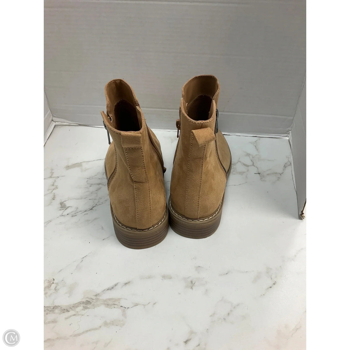 Boots Ankle Heels By Universal Thread In Tan, Size: 9